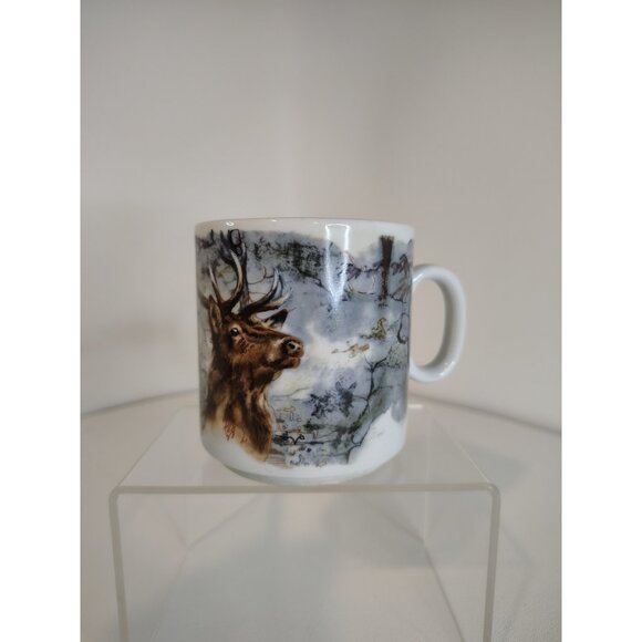 Rein Poortvliet MOOSE ELK Mug Porcelain Animal West Germany Seltmann Weiden - Picture 1 of 6